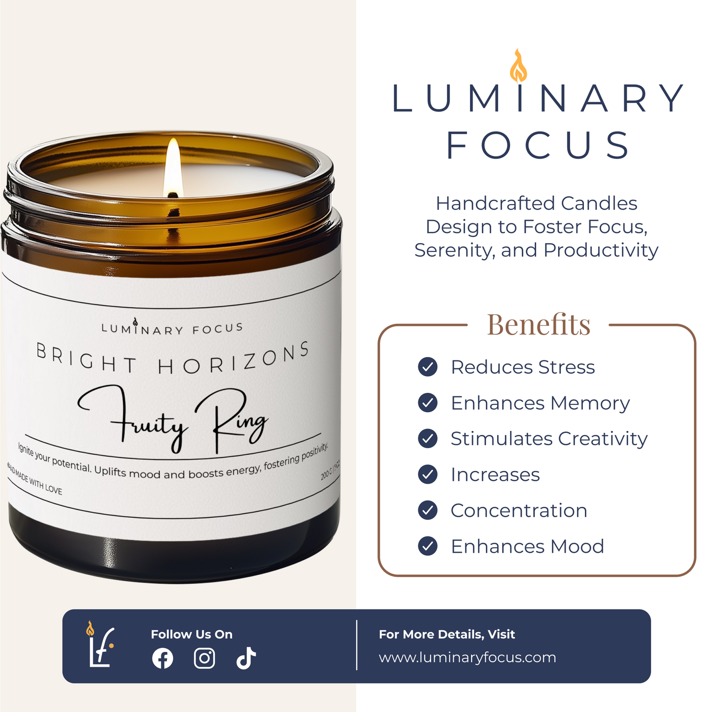 Fruity Bliss Candle – 7oz Amber, Fruity Loops Cereal Scent