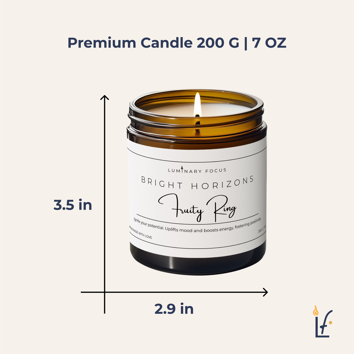 Fruity Bliss Candle – 7oz Amber, Fruity Loops Cereal Scent