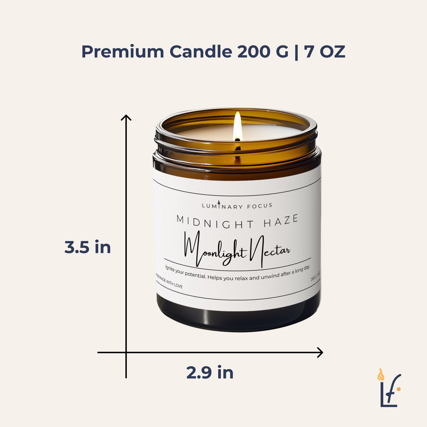 Midnight Haze Floral &Fruity Candle – 8oz Colored Wax