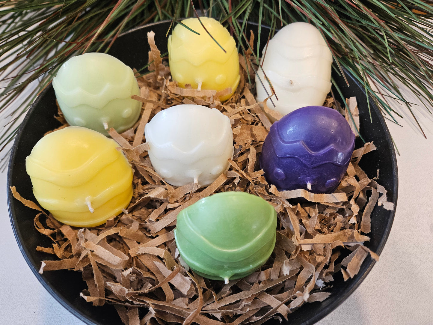 Bunny Breaths Easter Card - Egg-shaped Candle
