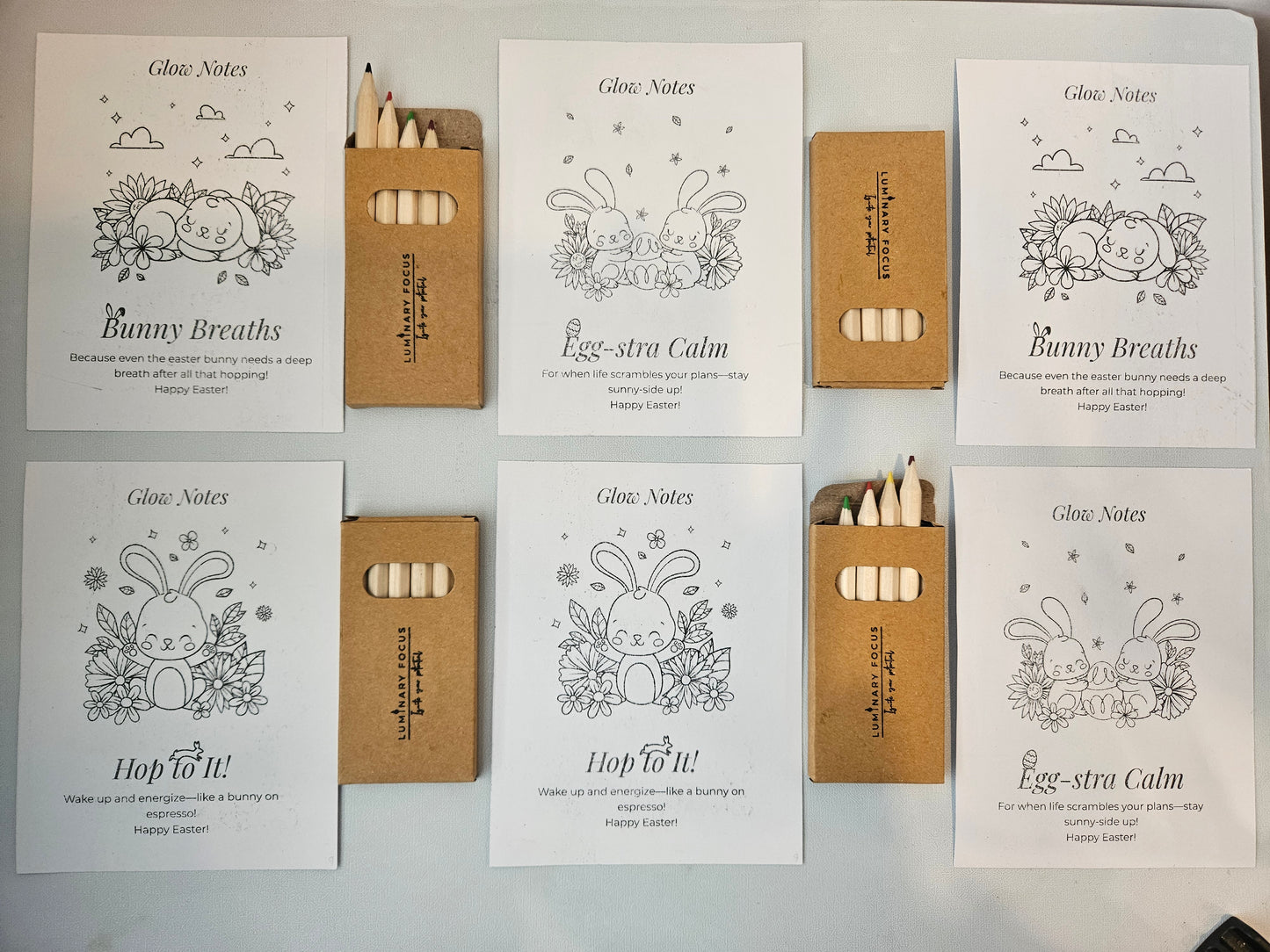 Bunny Breaths Easter Card - Egg-shaped Candle