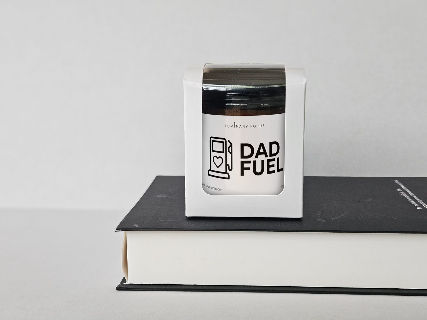 Dad Fuel – 8oz/4oz Amber Glass Candle for Dad