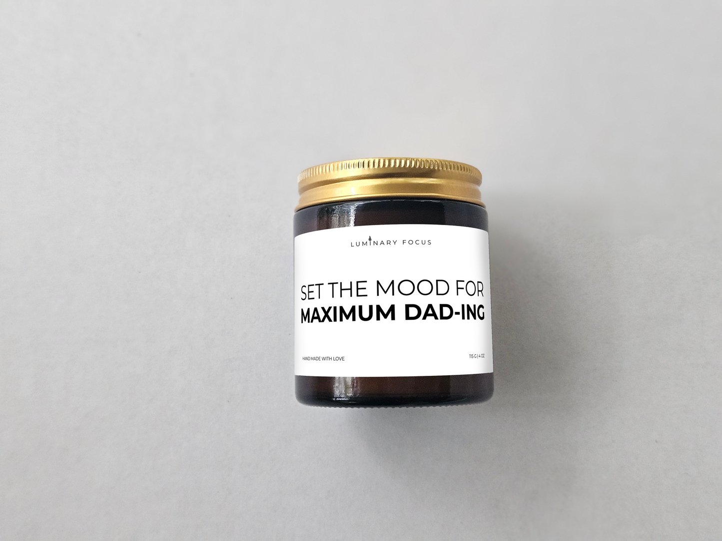 Dad Max – 8oz/4oz Amber Glass Candle for Dad