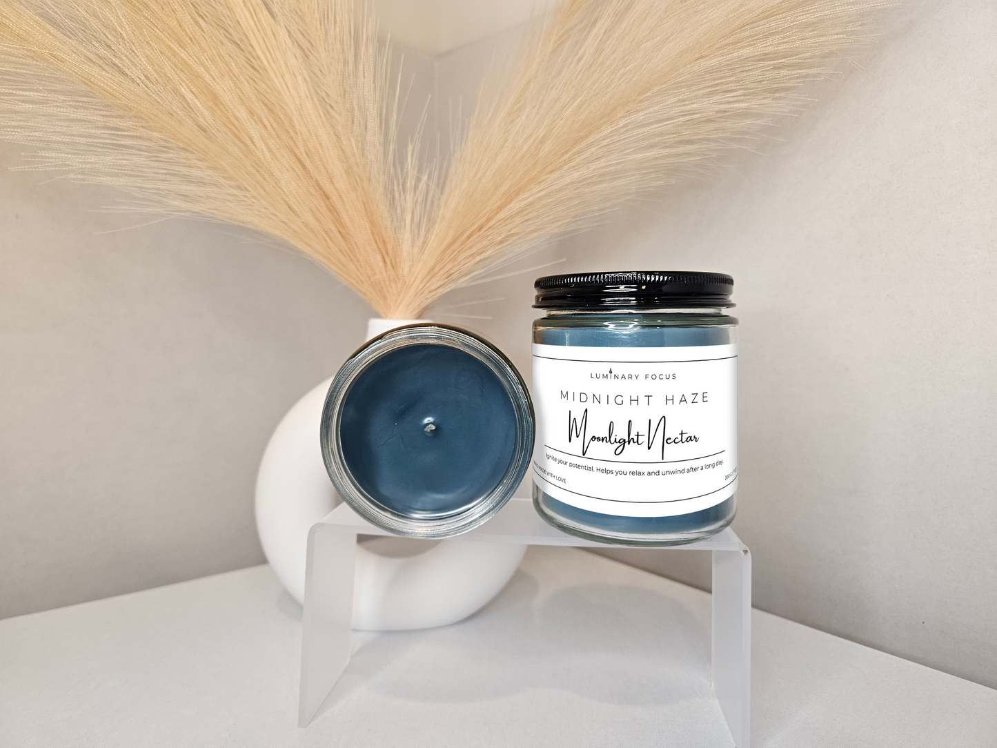 Midnight Haze Floral &Fruity Candle – 8oz Colored Wax