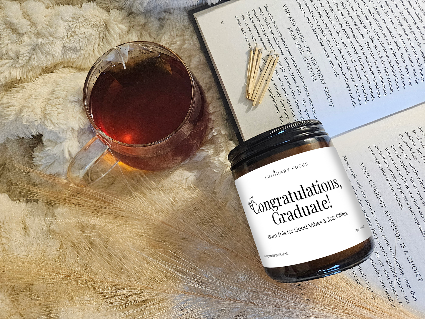 Burn This For Good Vibes & Job Offers Candle - 8oz Amber