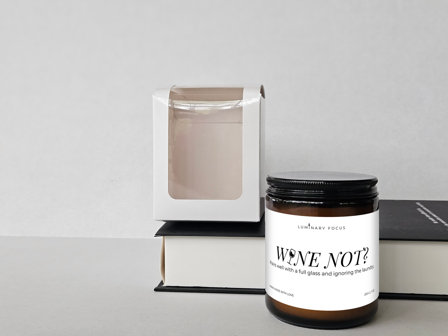 Wine Not? – 8oz Amber Glass Candle for Mom