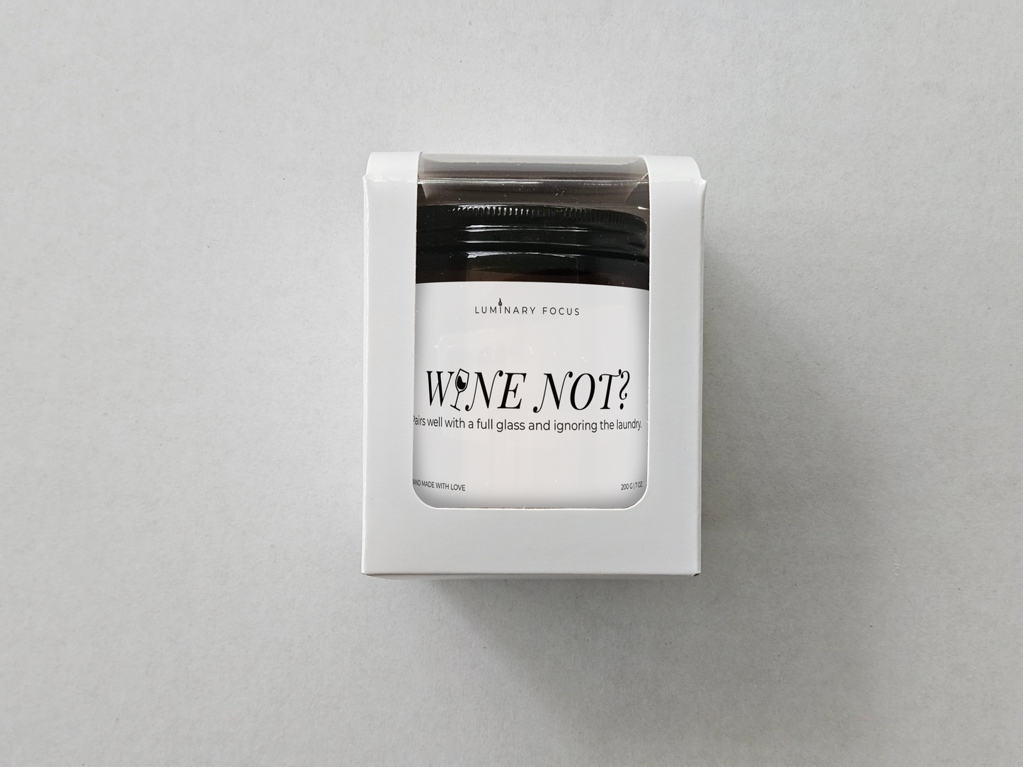 Wine Not? – 8oz Amber Glass Candle for Mom