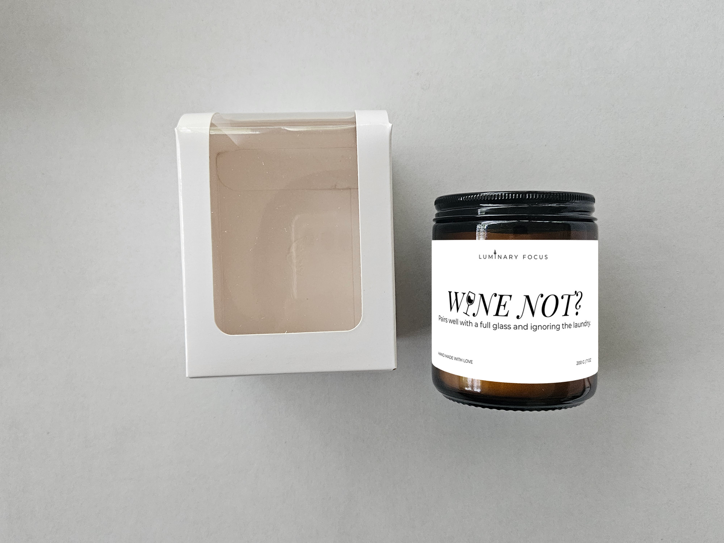 Wine Not? – 8oz Amber Glass Candle for Mom