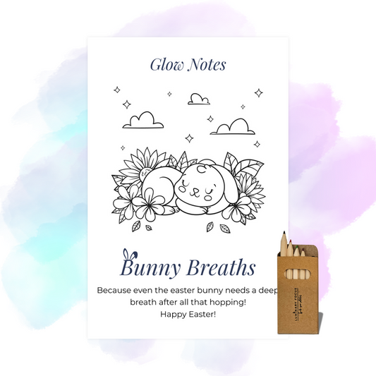 Bunny Breaths Easter Card - Egg-shaped Candle