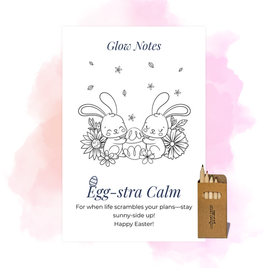 Egg-stra Calm Easter Card - Egg-shaped Candle