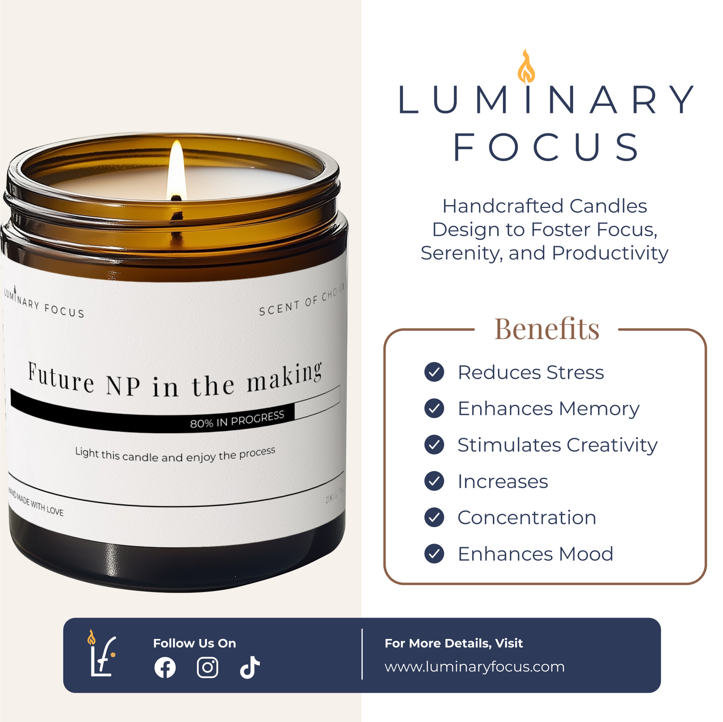 Future NP in The Making Soy Blend Candle - 8 oz Amber, Gift