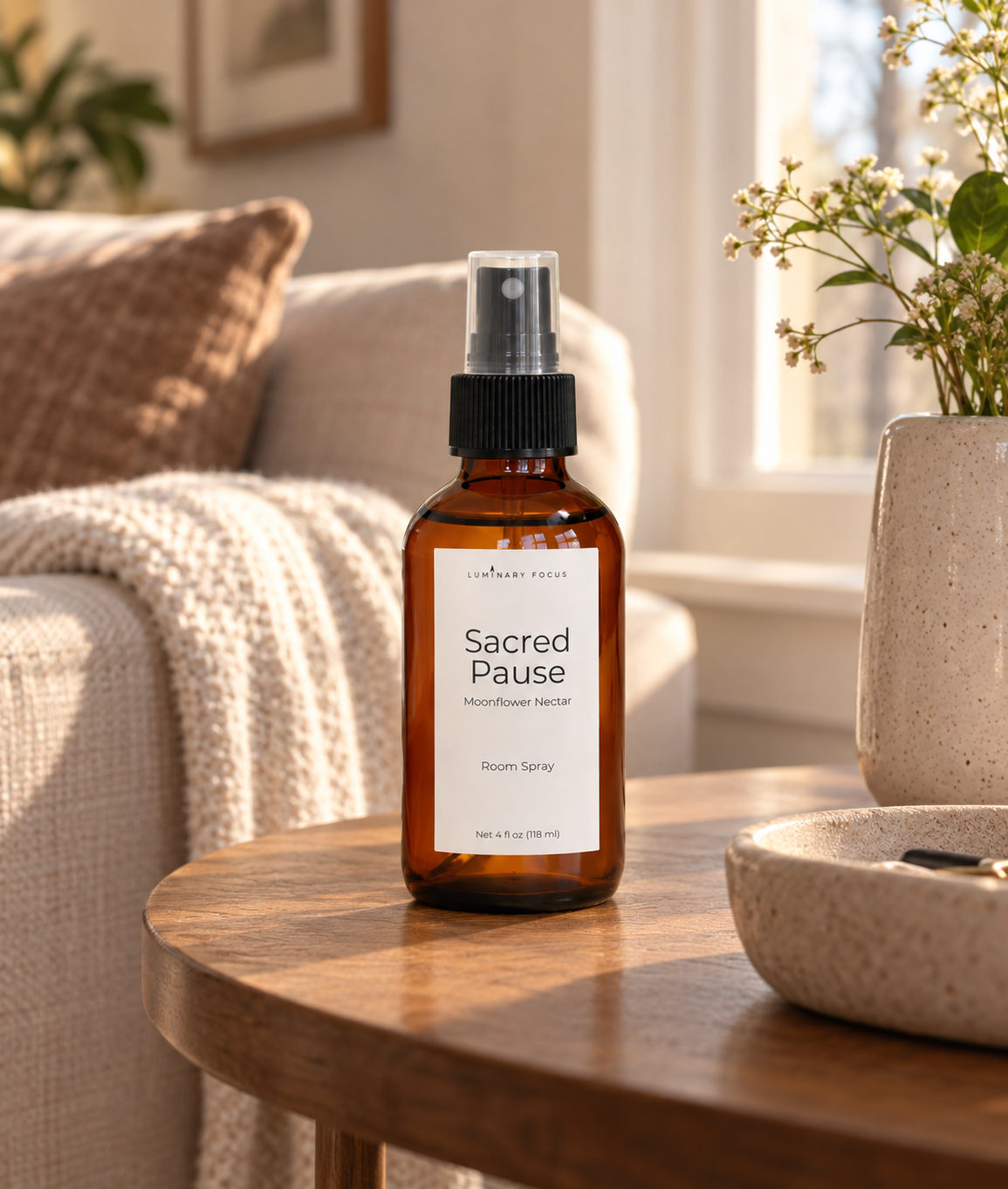 Sacred Pause Room + Linen Spray | Moonflower Nectar