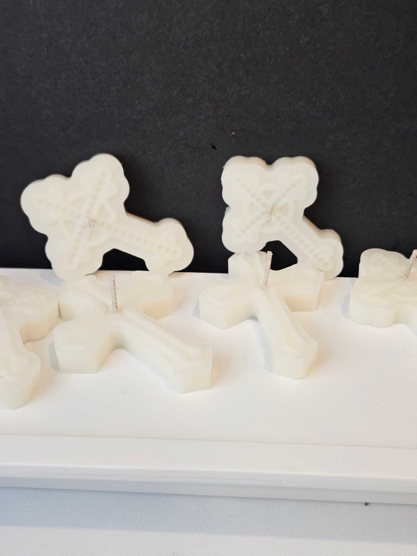 He is Risen Easter Card - Cross-shaped White Candle