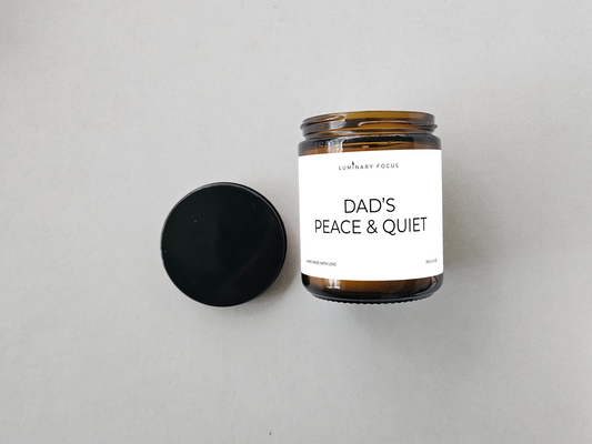 Dad Peace – 8oz/4oz Amber Glass Candle for Dad