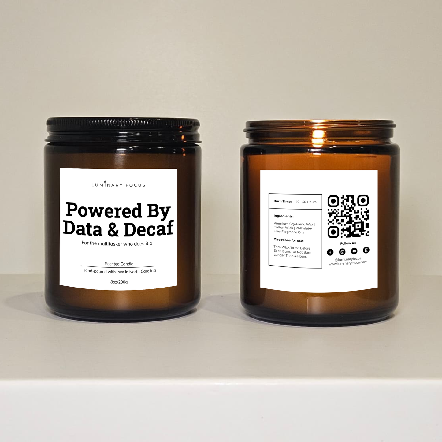 Analyst Gift Candle - 8oz or 4oz Soy Jar Gift for researchers rewarding a worker to celebrate tireless work & share a humorous observation