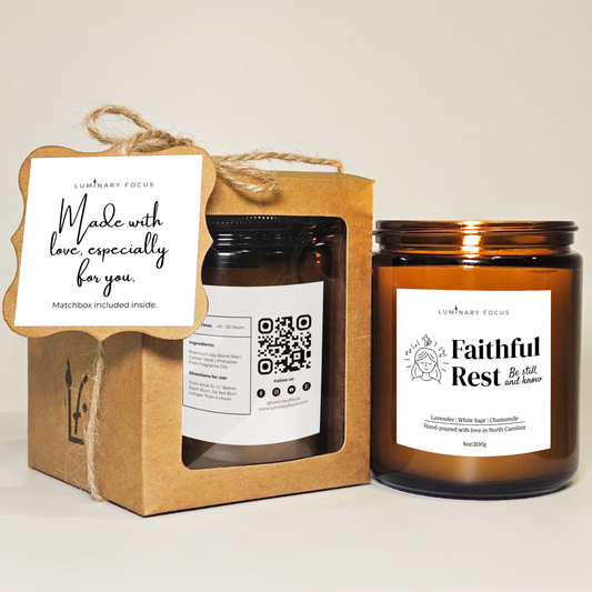 Deep Rest Candle - 8oz or 4oz Soy Jar Gift for Stressed Parents Bedtime Routine to Aid in Falling Asleep (Soothing Lavender)