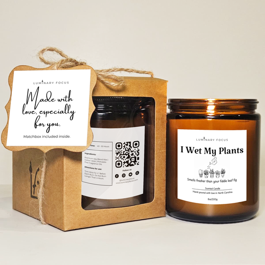 Fresh Candle - 8oz or 4oz Soy Jar Gift for Plant Parents to Bring the Outdoors In at Home Anytime to Evoke Freshness