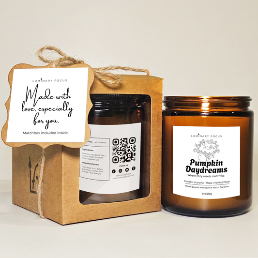 Deep Focus Candle - 8oz or 4oz Soy Jar Gift for studying meditation room during a work block clear the air Eucalyptus Scent