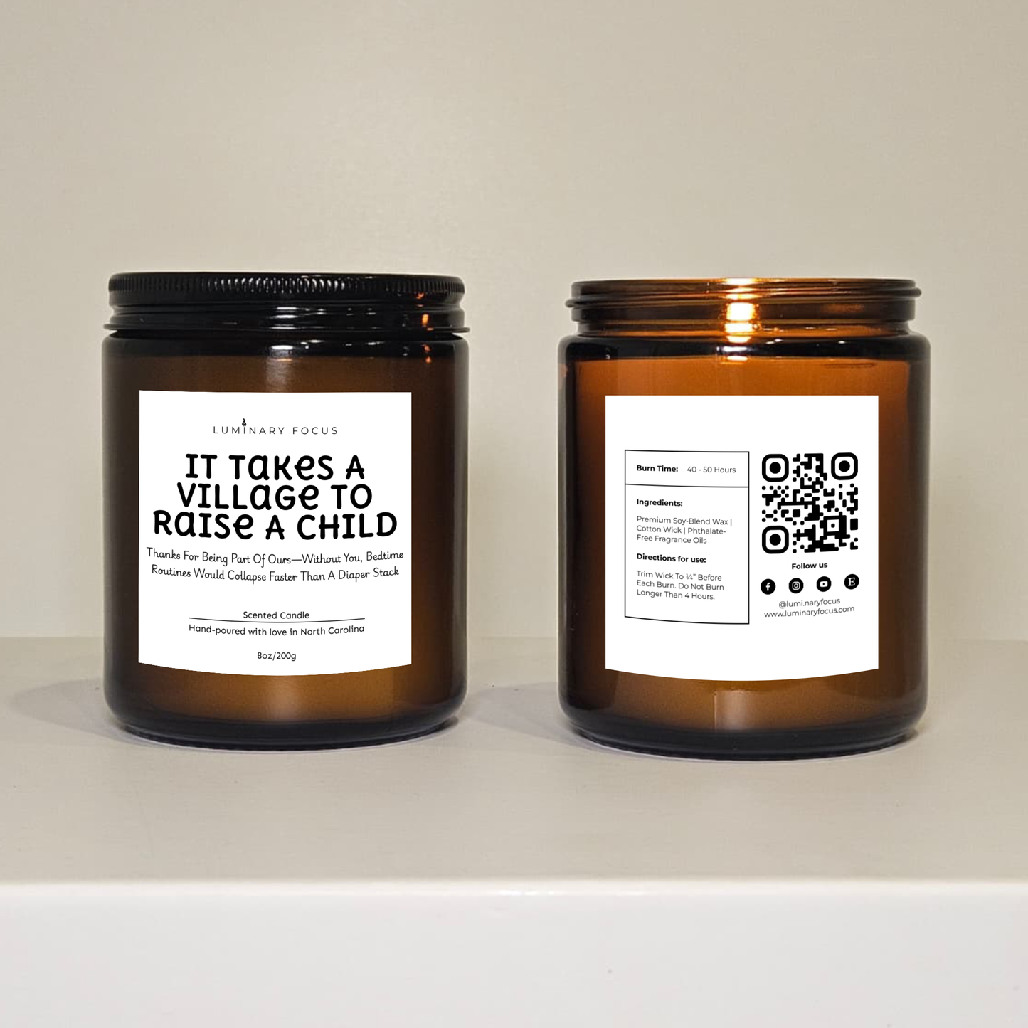 Appreciation Candle - 8oz or 4oz Soy Jar Gift for Parents for Gratitude Moment at Kitchen Entryway Appreciation Day to Acknowledge Support