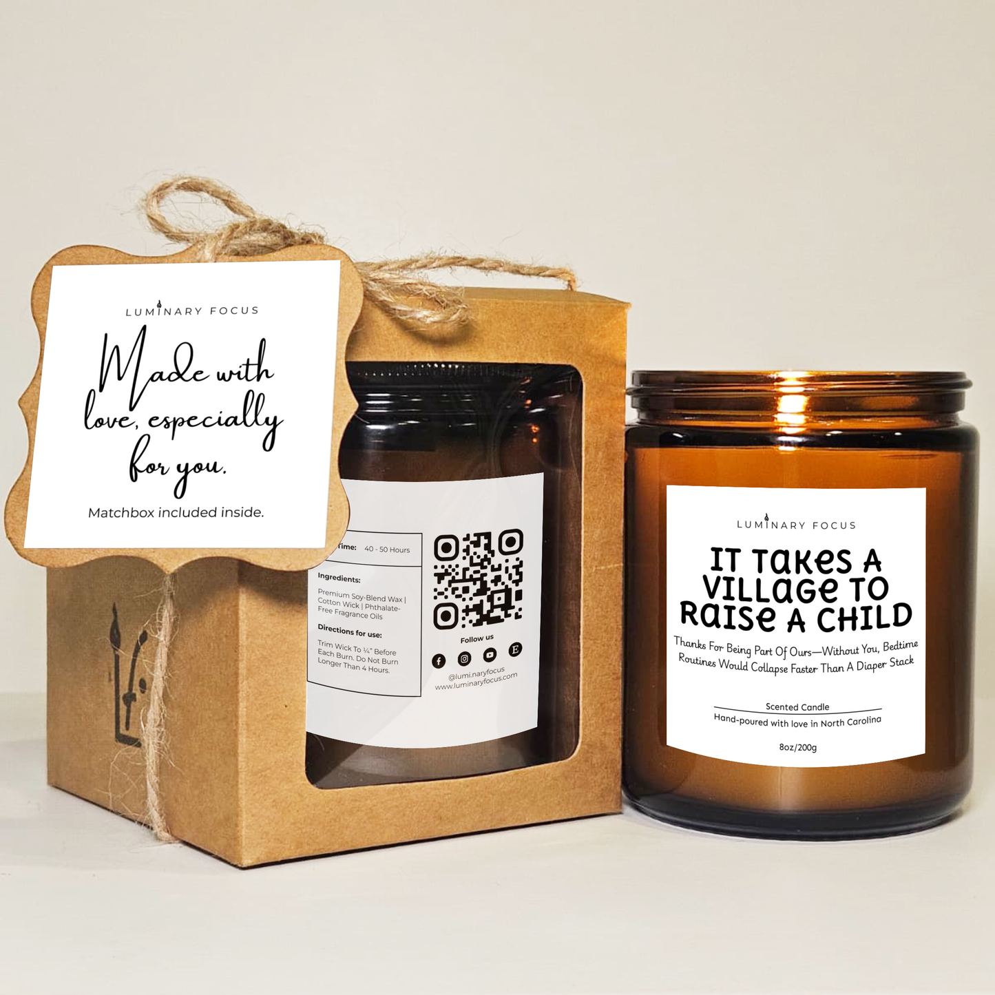 Appreciation Candle - 8oz or 4oz Soy Jar Gift for Parents for Gratitude Moment at Kitchen Entryway Appreciation Day to Acknowledge Support